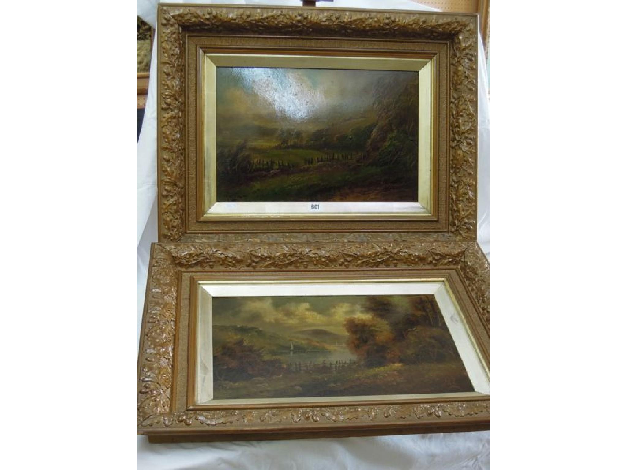 Appraisal: A pair of early th century oil paintings on board