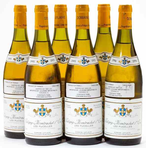 Appraisal: Puligny-Montrachet total bottlesVintage Leflaive Les Pucelles - cm lbsl Vintage