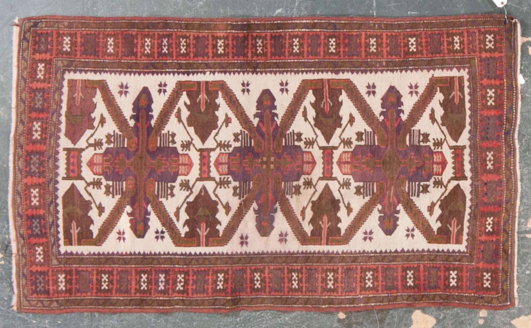 Appraisal: Turkish Tribal rug approx x Turkey circa