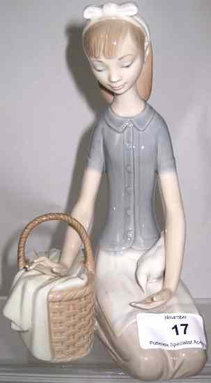 Appraisal: Lladro Figure Girl With Bird Basket