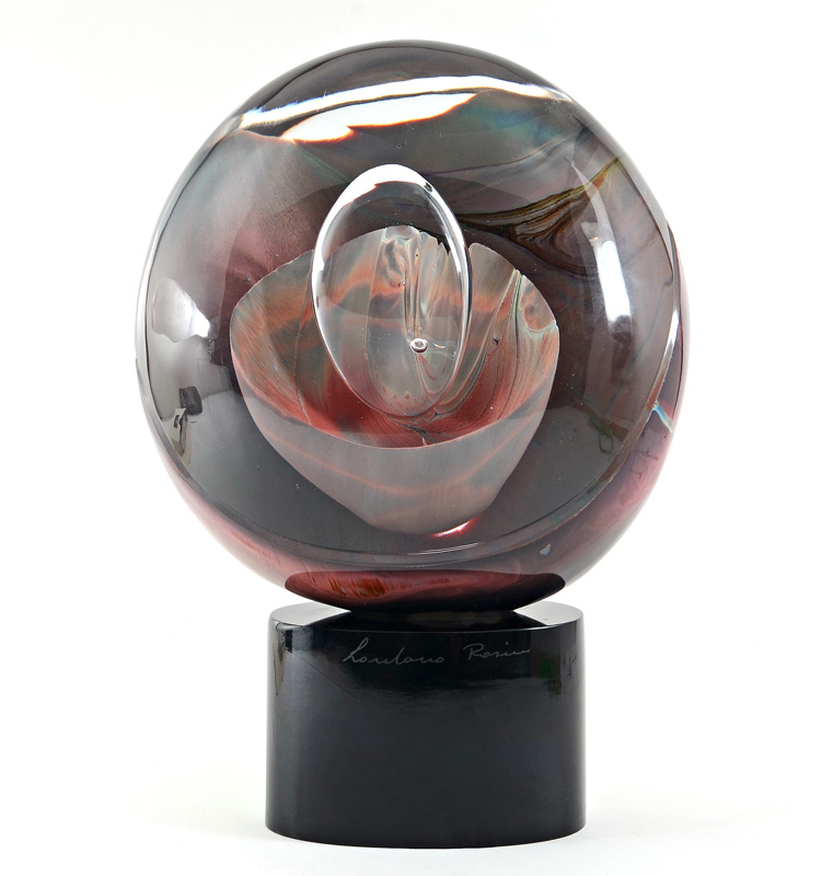 Appraisal: ROSIN Loredano Italian - ''The Planet'' Murano Glass with Chalcedony