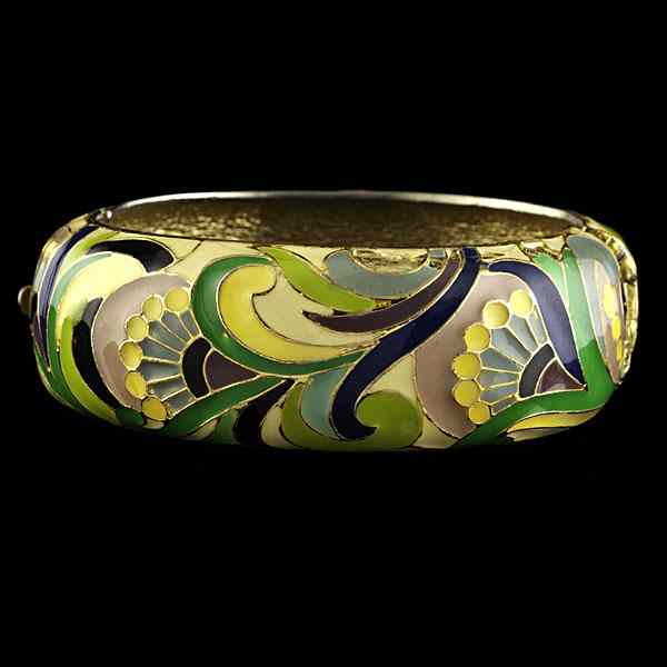 Appraisal: Lanvin Enamel Bangle Ca s a vintage Lanvin enameled bangle