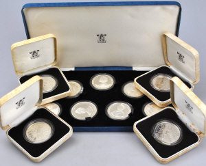 Appraisal: Eleven Royal Mint Queen Mother th Birthday silver commemorative crowns