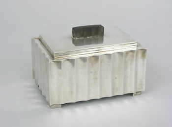 Appraisal: An Art Deco Sterling Silver Box with Lid Polish A