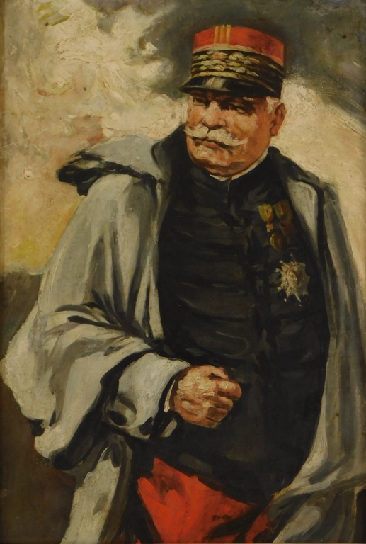 Appraisal: GEORGE LUKS PORTRAIT PAINTING OF GENERAL JOFFRE George Benjamin LuksNew