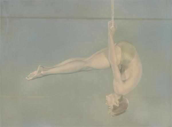 Appraisal: ROBERT BLISS American - ''Swinging Boy'' oil on masonite signed