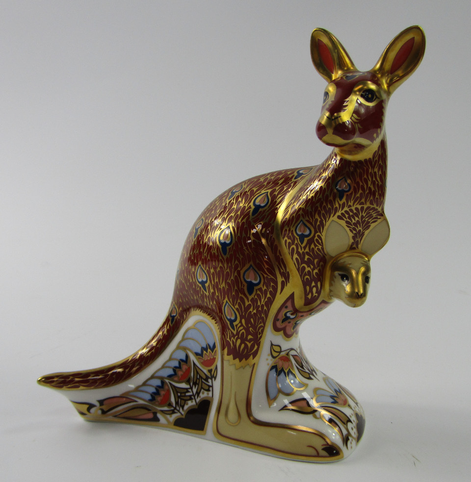 Appraisal: A Royal Crown Derby Imari paperweight modelled as the Kangaroo