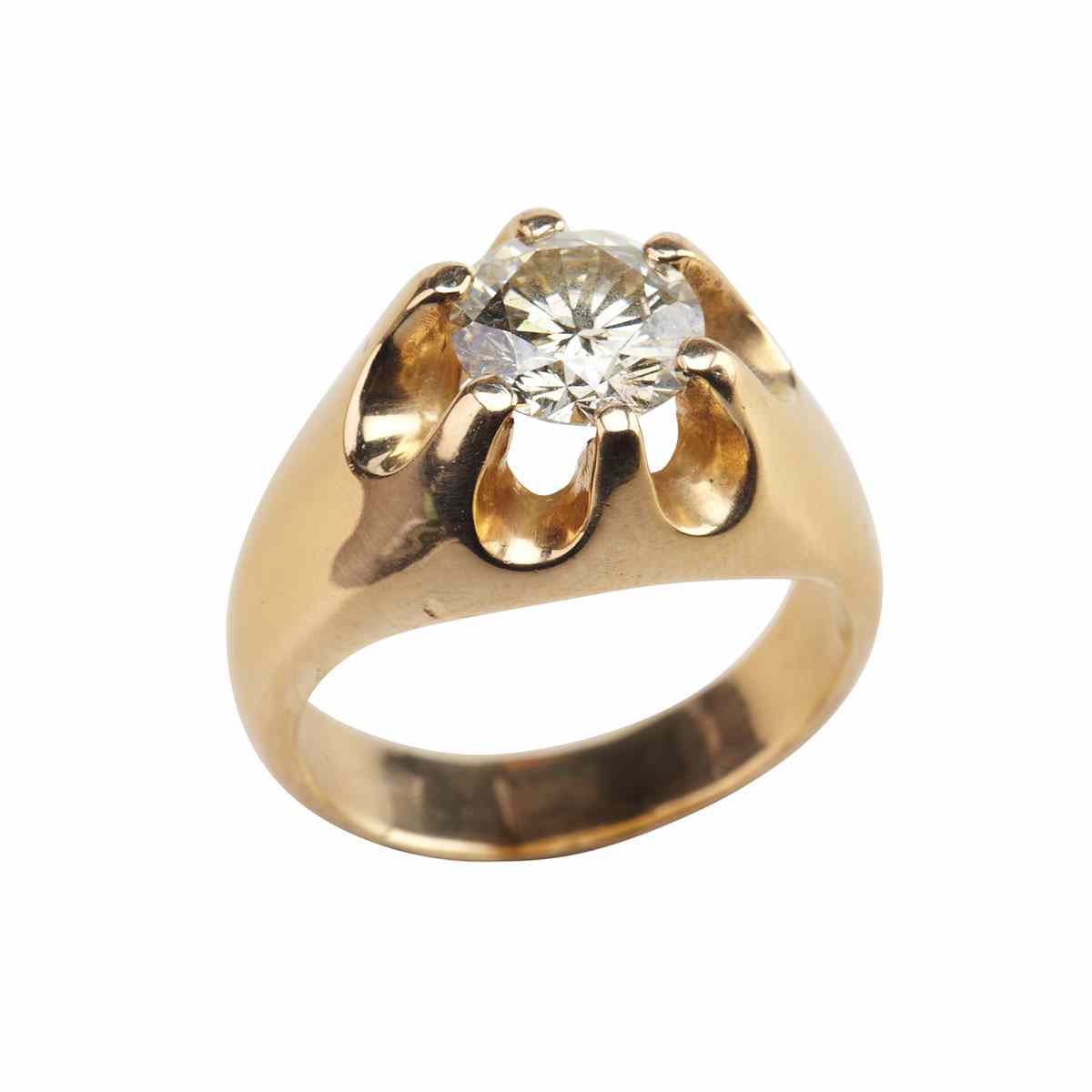 Appraisal: k Yellow Gold Ring set with a brilliant cut diamond