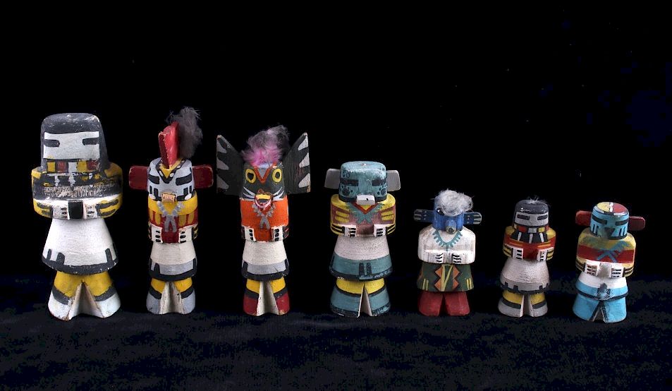 Appraisal: Hopi Native American Indian Kachina Collection This is a collection