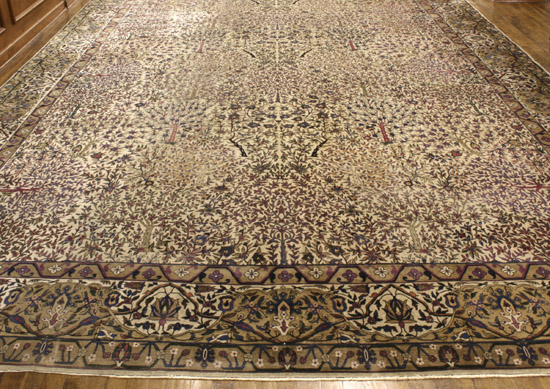 Appraisal: Agra Palace Size Rug First Quarter th Century Beige ground