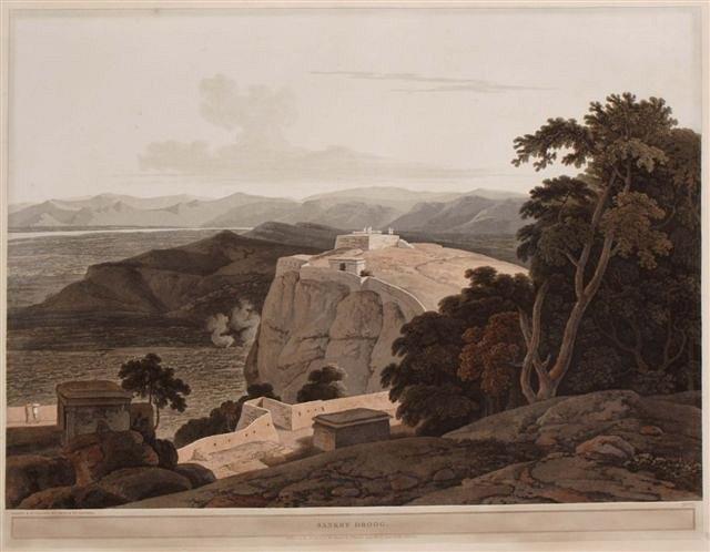 Appraisal: THOMAS WILLIAM DANIELL - 'Sankry Droog' aquatint engraving hand coloured