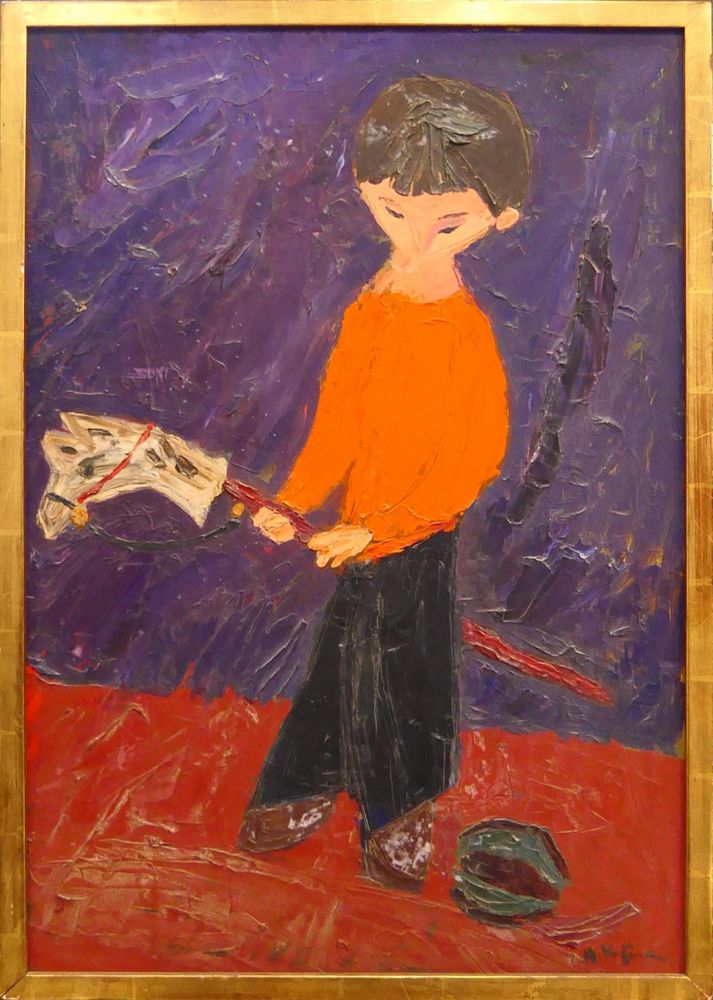 Appraisal: HERBERT KATZMAN USA - OIL BOARD OF BOY Herbert Katzman