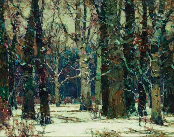 Appraisal: JOHN FABIAN CARLSON American - ''In Snowy Silence'' oil on