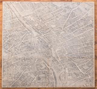 Appraisal: Louis Bretez Paris Map Reproduction Mid to late th century