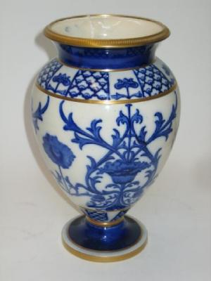 Appraisal: A MACINTYRE POTTERY VASE of baluster form blue printed with