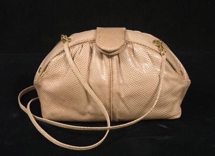 Appraisal: Two beige reptile skin Judith Leiber purses s Both with