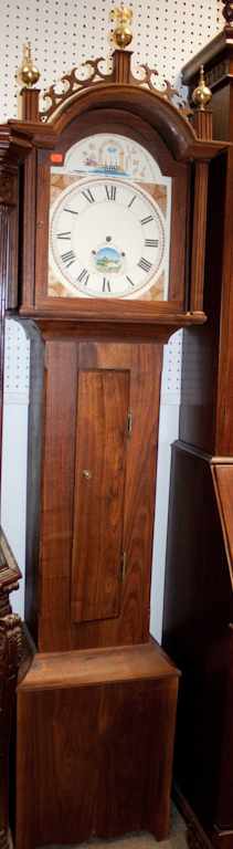 Appraisal: Federal style mahogany tall-case clock in the Roxbury manner Estimate