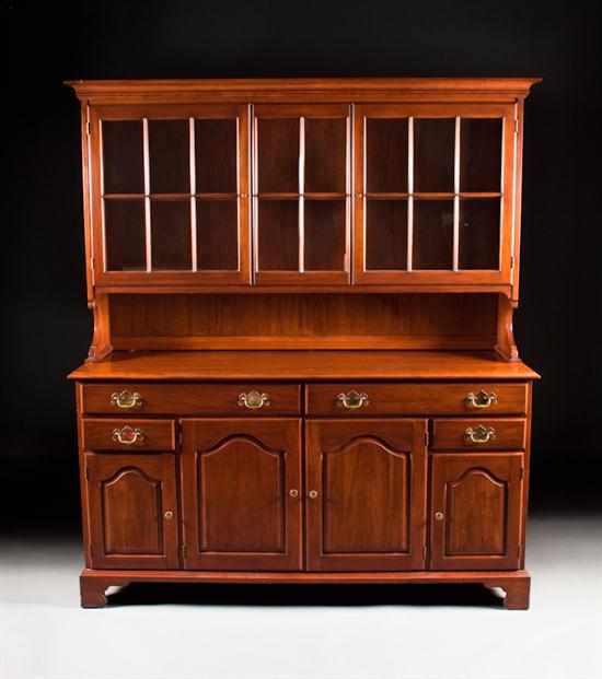 Appraisal: Henkel-Harris Virginia Galleries Federal style cherrywood step-back cupboard Winchester VA