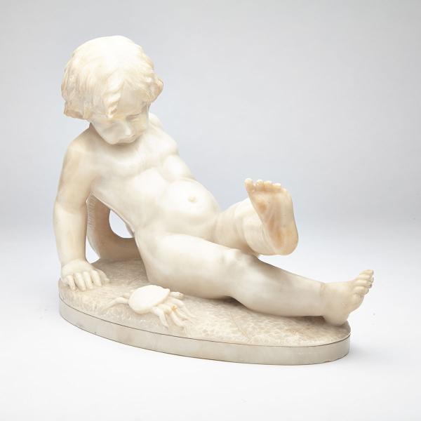 Appraisal: Italian Carved Marble Figure of a Young Child at Seaside