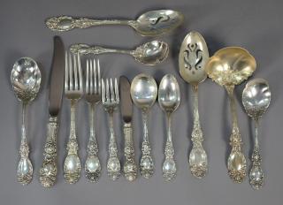 Appraisal: Sterling silver flatware partial set Wallace Lucerne including dinner forks