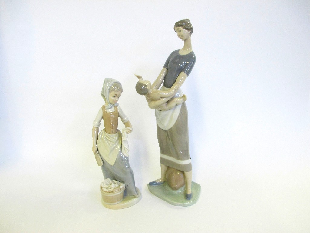 Appraisal: Lladro figure of a mother and baby and a Nao