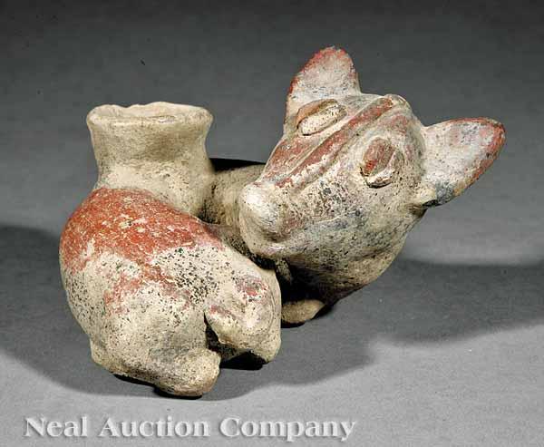 Appraisal: A Colima Earthenware Dog-Form Vessel c B C -A D