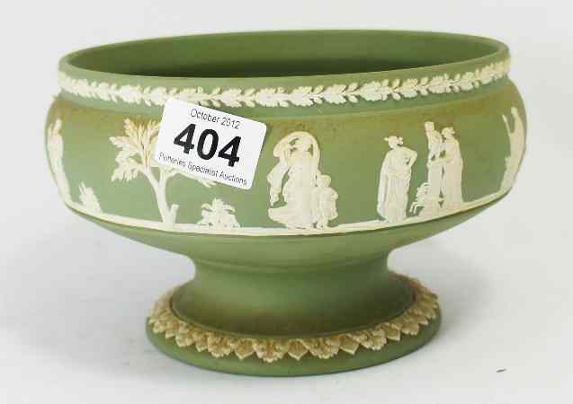 Appraisal: Wedgwood Green Jasperware footed Egg Bowl