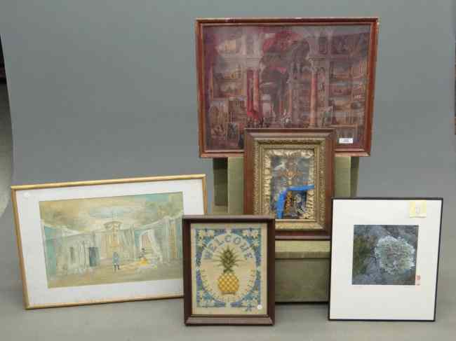 Appraisal: Misc lot artwork and frames