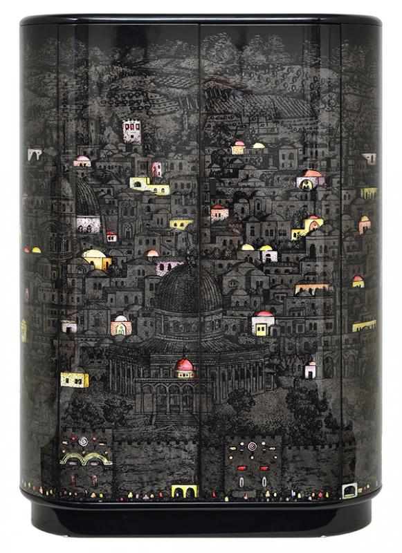 Appraisal: PIERO FORNASETTI - A TWO DOOR CABINET