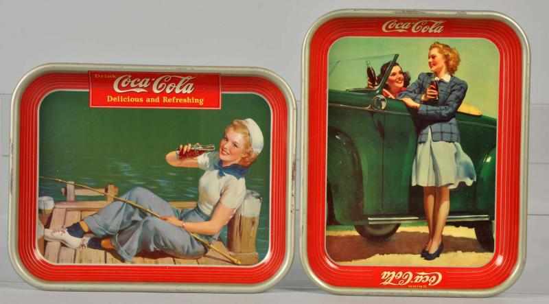 Appraisal: Coca-Cola Serving Trays Small white paint flakes on both trays