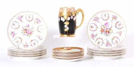 Appraisal: Pickard tankard and plates and set of Dresden plates Julius