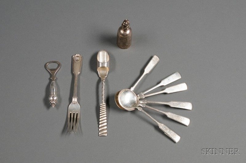 Appraisal: Ten Silver Flatware Items a set of late th early