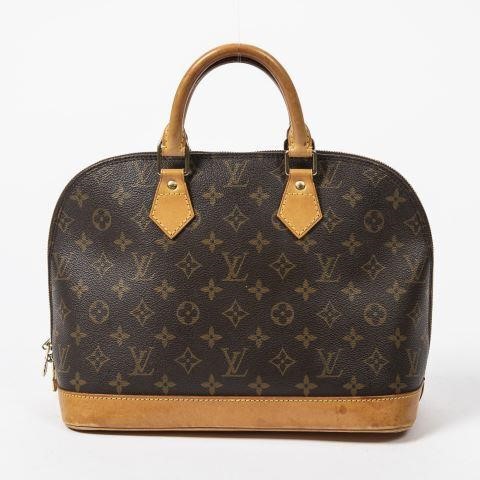 Appraisal: Louis Vuitton Alma PM handbag in brown and tan monogram