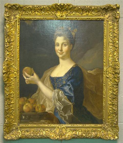 Appraisal: STYLE OF NICHOLAS LARGILLIERE FRENCH TH CENTURY PORTRAIT DE FEMME