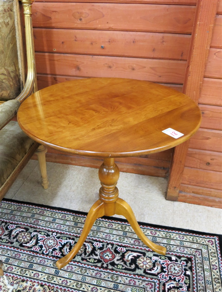 Appraisal: STICKLEY CHERRYWOOD TRIPOD LAMP TABLE L J G Stickley Inc