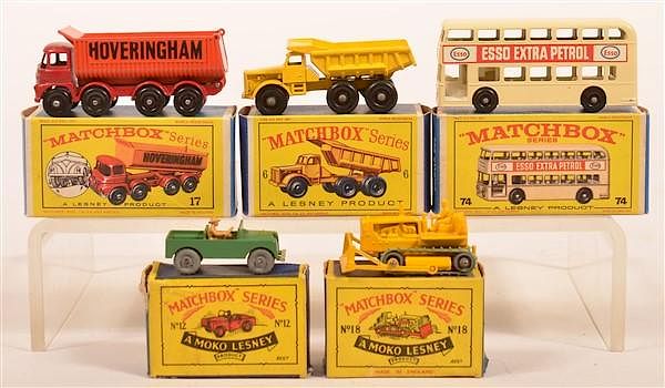 Appraisal: Five Matchbox Vehicles in Original Boxes Five Matchbox Vehicles in