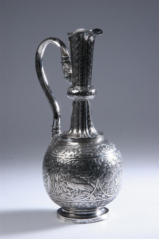 Appraisal: RUSSIAN SILVER EWER silver standard V Kovalevskiy Moscow Round body