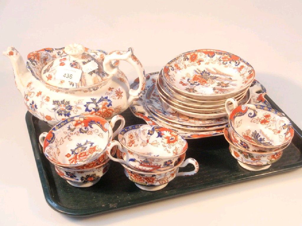 Appraisal: A Victorian tea set in the Amherst Japan pattern