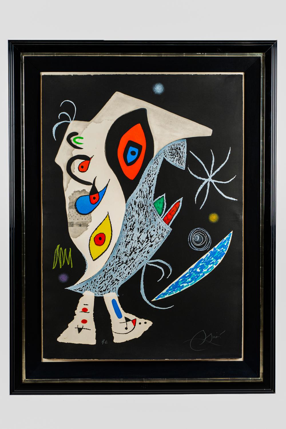 Appraisal: JOAN MIRO - BARBARE DANS LA NUIT BARBARIAN IN THE