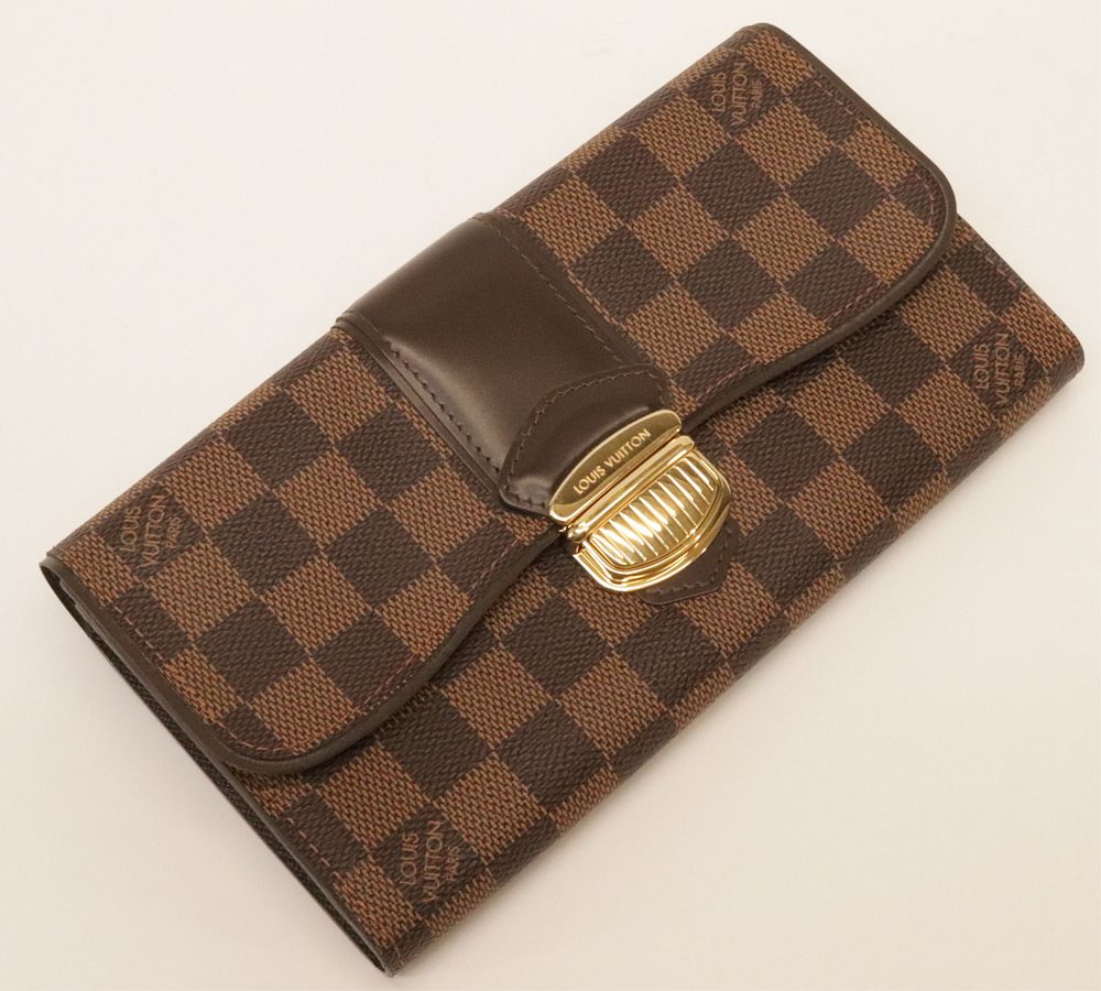 Appraisal: Louis Vuitton Damier Ebene Sistina Wallet Louis Vuitton Damier Ebene