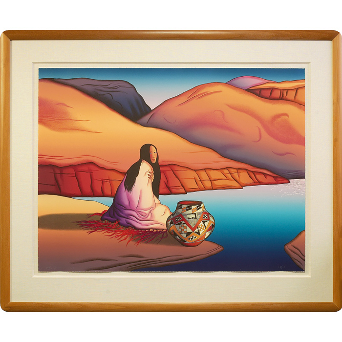 Appraisal: R C Gorman Navajo - Canyon Woman color lithograph edition