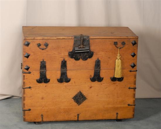 Appraisal: A th Century Korean Bandaji Storage Chest of pine having