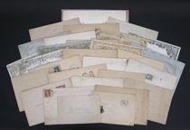 Appraisal: Lot of Valentine Envelopes Lot includes embossed envelopes which feature