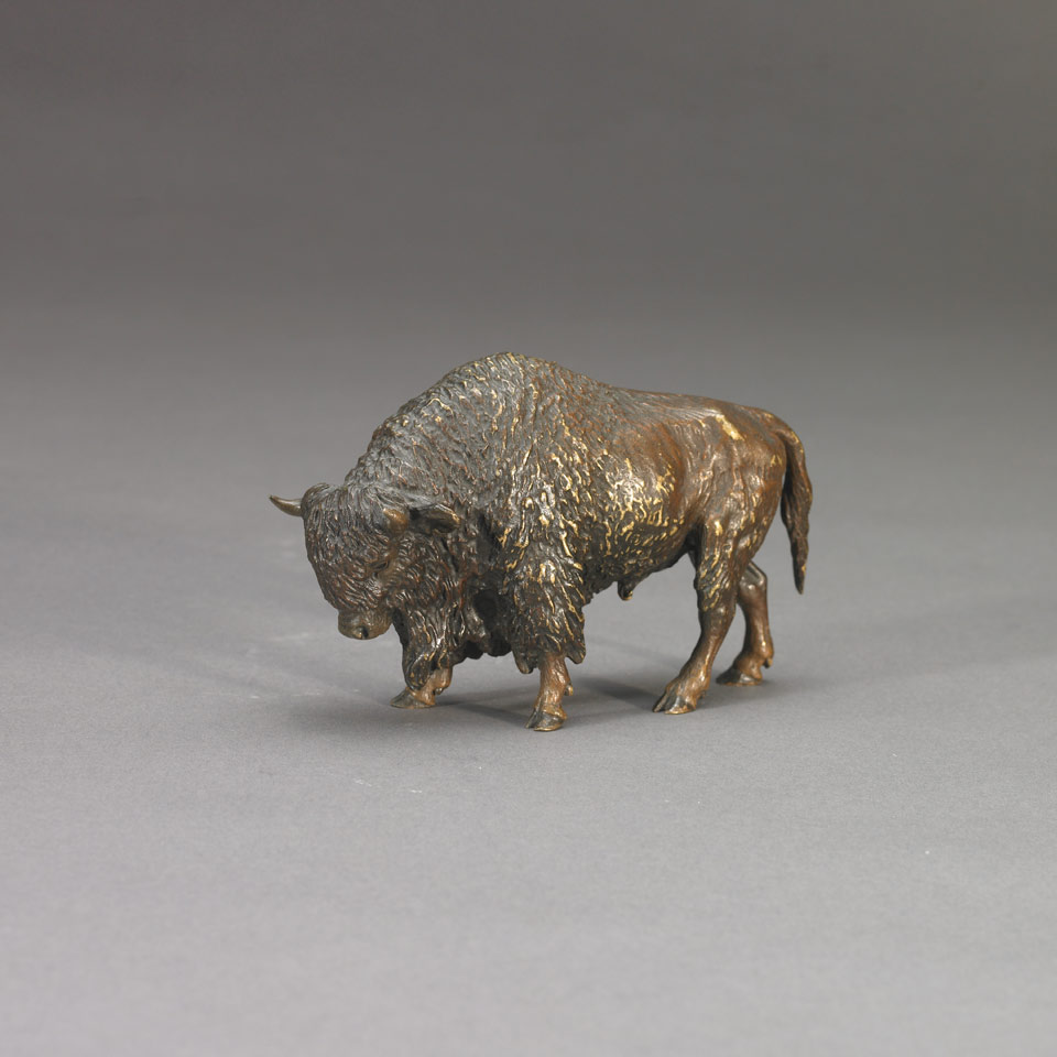 Appraisal: Austrian Cold Painted Bronze of North American Bison th century