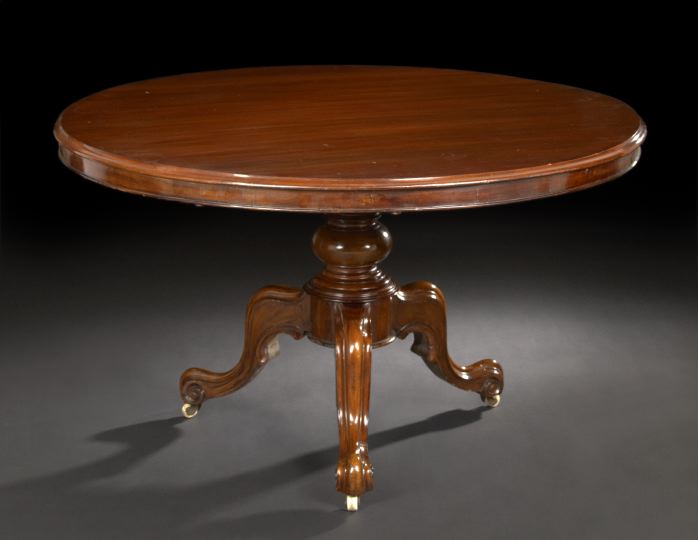 Appraisal: Victorian Mahogany Center Table third quarter th century the tilting