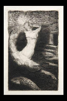 Appraisal: ODILON REDON - PASSAGE D'UNE AMIE Etching on paper x