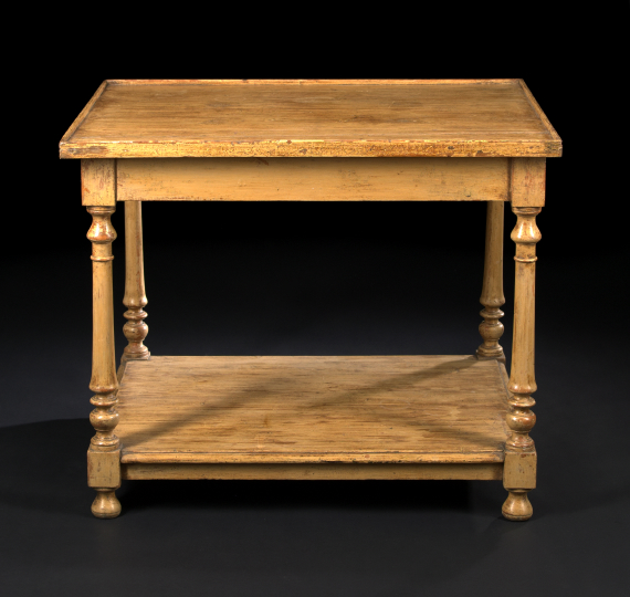 Appraisal: Provincial Faux-Bois Center Table early th century the rectangular top