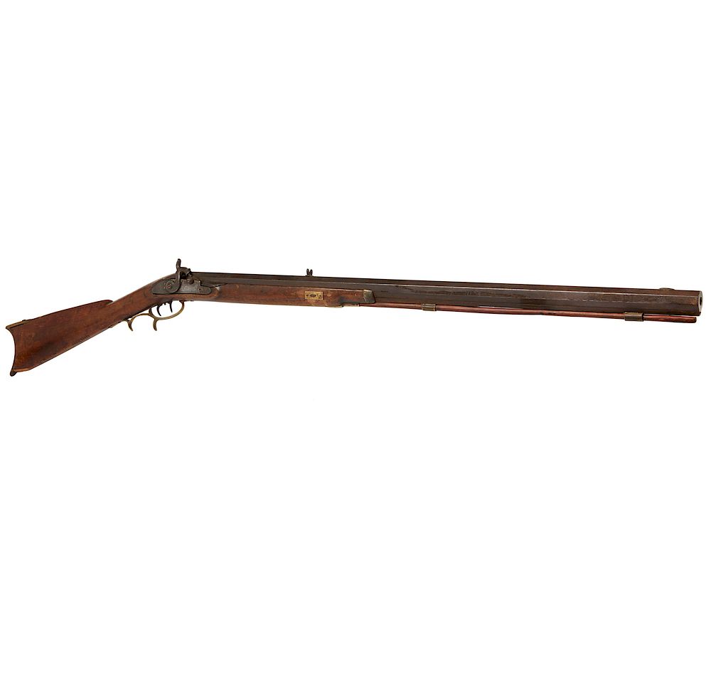 Appraisal: Massive Bull Barrel Terre Haute Plains Rifle A massive percussion