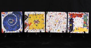 Appraisal: Sam Francis Limited Edition Plates Lot of Sam Francis American