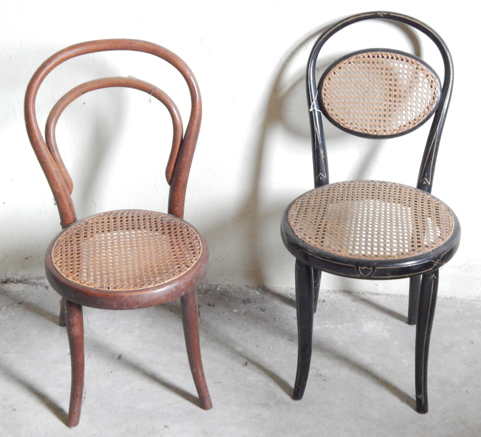 Appraisal: A Victorian ebonised bentwood child's chair with gilt inlay and